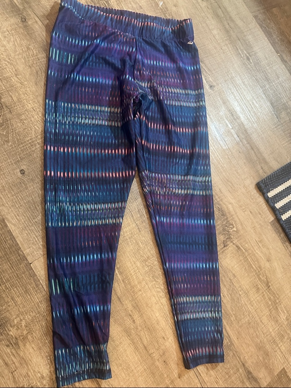 Everlast Navy Leggings with Multicolor Stripes